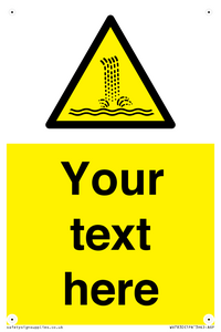 Custom warning artificial waterfall